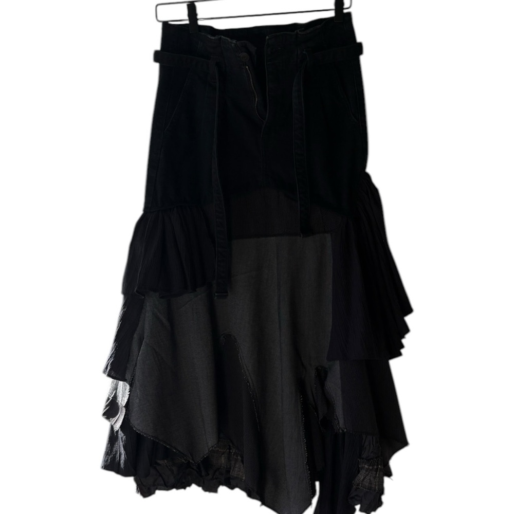 Asymmetrical ruffled teired skirt - Picture 8 of 16